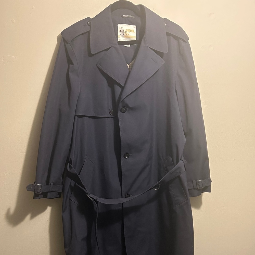 London Fog Navy Trench Coat